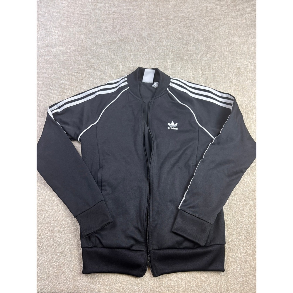 Adidas Originals Primeblue SST Track Jacket Black White Stripes Womens Medium
